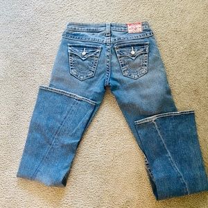 True Religion disco Joey clear rhinestones twisted